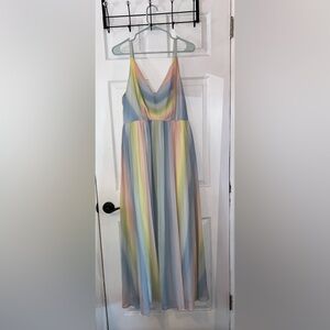 NWT 🔖 Torrid 2X Sorbet Stripe Chiffon Maxi Gown
